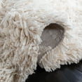 thumbnail image 5 of SAFAVIEH Collin Solid Plush Wool Shag Runner Rug, Ivory, 2'3" x 6', 5 of 8