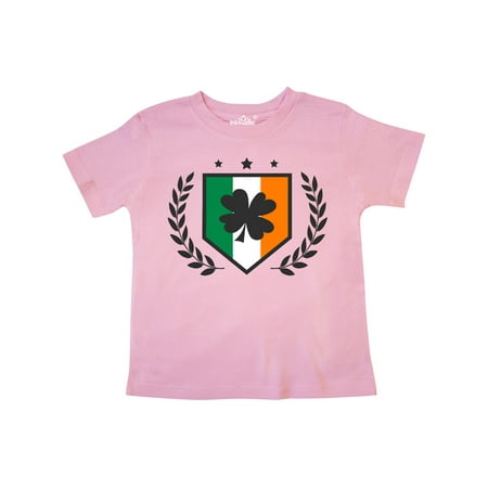 

Inktastic St Patricks Day Irish Flag Shield and Shamrock Gift Toddler Boy or Toddler Girl T-Shirt