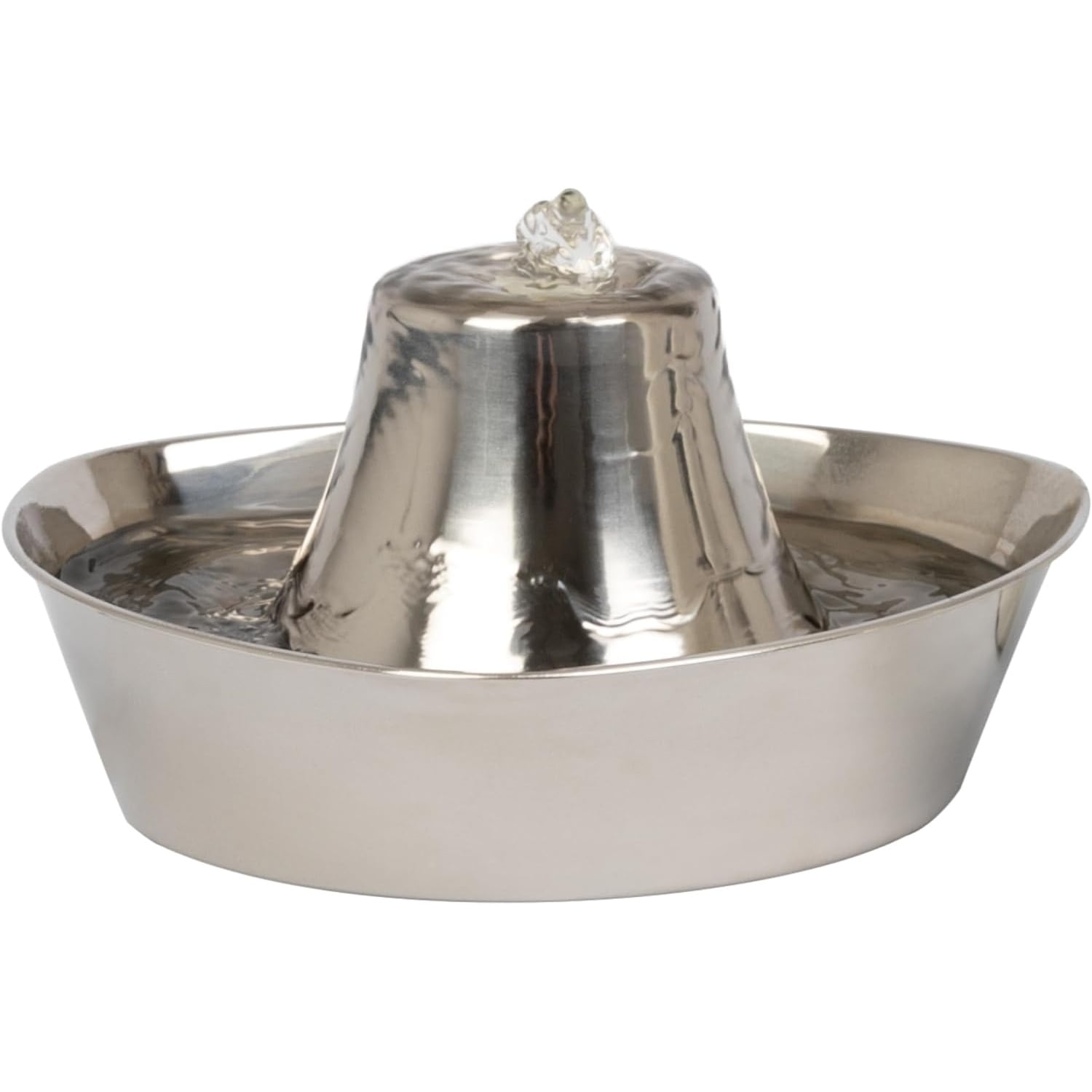 Stainless Pet Fountain - Encourages Hydration - Dual Filtration Removes Odors - Compact Design - Rust Resistant Material - Quiet Motor -