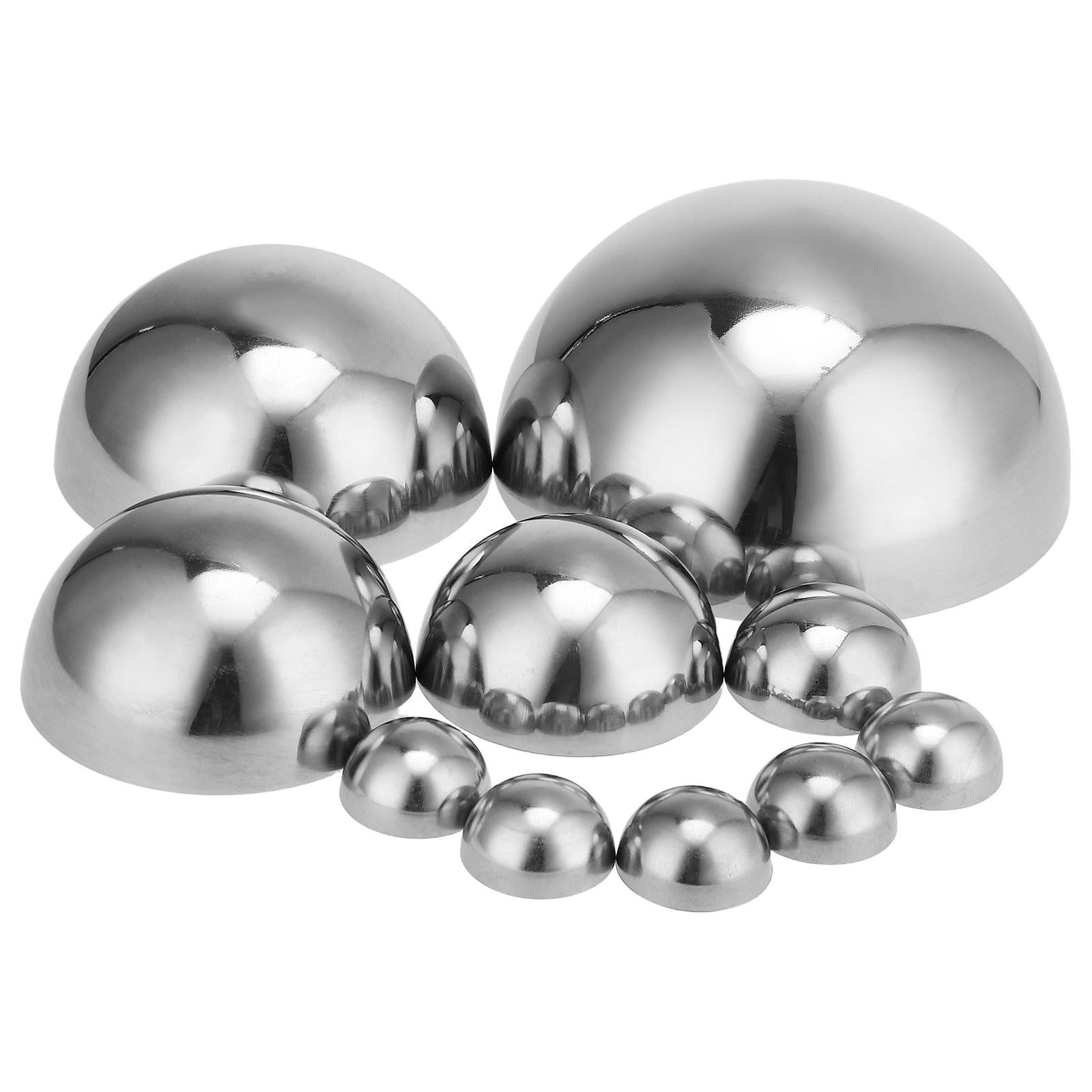 BESTYASH Plated Stainless Steel Gazing Globe Reflective Half Sphere Outdoor Garden Decor