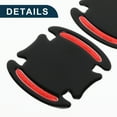 thumbnail image 5 of Car Universal Car Door Handle Cup Cover Anti-scratch Protection Film Reflective Stickers Black Red 4 Pcs, 5 of 6