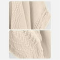 thumbnail image 5 of Women's 2025 Fall Winter Knitted Hooded Cape Poncho, Bohemian Style Fringed Crochet Warm Shawl, Soft Hooded Cloak for Cold Weather, One Size Fits Most Outerwear for Holiday Season White, 5 of 6