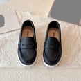thumbnail image 3 of Owordtank Kids Comfortable & Lightweight Loafers Classic Leather Moccasins Thick-Sole Casual Business Work Flats, 3 of 8