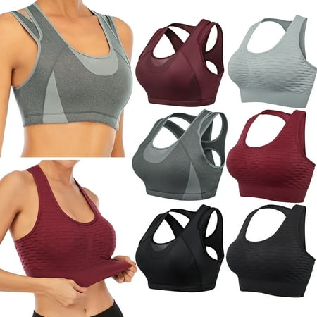 

Sports Bra for Women Medium Support Sports Double Layer Design Bra Padded Matched With Skirt T-shirt Dress Sweater Open Tops For Daily Life