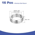 thumbnail image 2 of 16 Pcs Entretoises en Acier Inoxydable 304 3/8 Pouces OD x 9/32 Pouces ID x 1/8 Pouces Longueur(10x7x3mm) Vis Support de Bague Finition Simple Non Filetée Entretoises Rondes en Métal pour Vis M7 Boulons et Tiges, 2 of 2