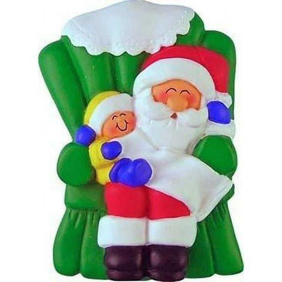 SANTA WITH A CHILD ON LAP CHRISTMAS ORNAMENT GIFT