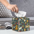 thumbnail image 6 of Yiaed Cute Animal Forest Print Tissue Box Cover, PU Leather Decorative Organizer for Tabletop, Bathroom, Car, Office Creative Decorative, 6 of 7
