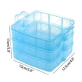 thumbnail image 3 of Billuyoard Clear Jewelry Organizer Box Holding Case 3-layer Home Compartment Sundries Container Organization Storage Boxes Holder Almacenamiento y organización del hogar azul, 3 of 4