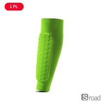 Soccer Shin Guards With Compression Sleeves - 2Pcs Honeycomb Protective Calf Socks For Football, Basketball, Running - Kids & Adults,1pcs green,L