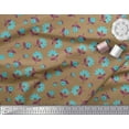thumbnail image 2 of Soimoi Moss Georgette Tissu Feuilles & Tissu Imprimé Artistique Floral par la Cour 42 Pouces de Large, 2 of 5