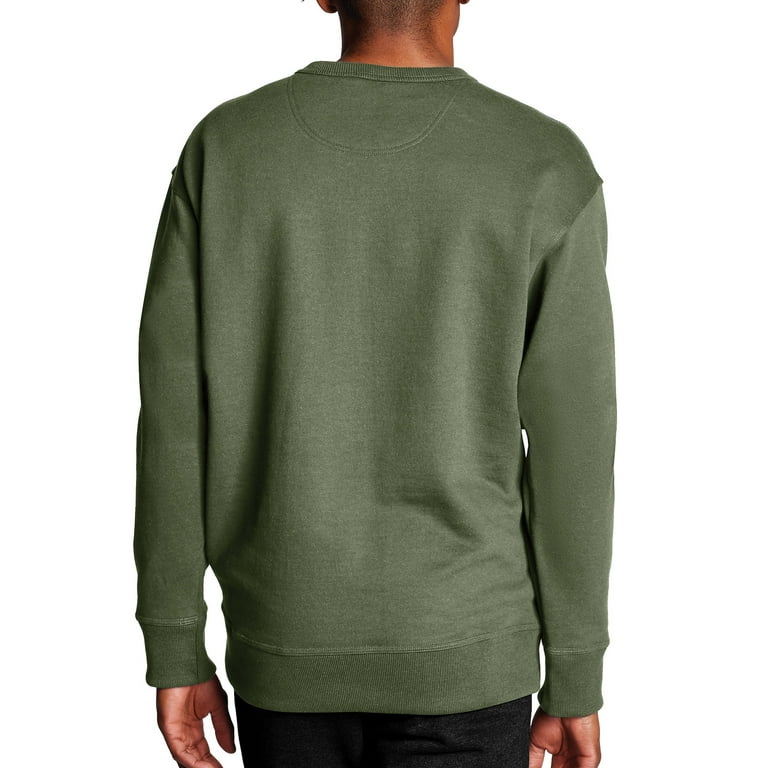 Sudadera Champion Powerblend Graphic Crew Verde Para Hombre