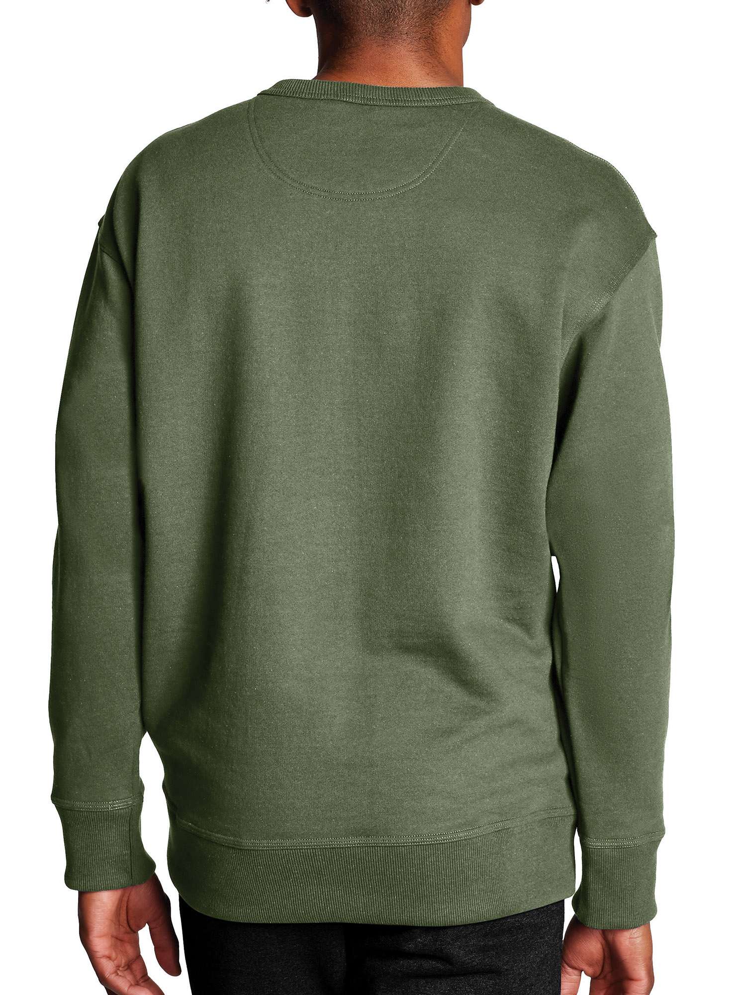 Champion Men's and Big Men's Powerblend Fleece C Logo Crewneck Sweatshirt, up to Size 4XL - image 5 of 5