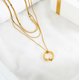 thumbnail image 2 of JeenMata Juego de 3 Collares con Colgante Modernizado de Tres Capas Múltiples para Mujer en Oro Amarillo, 2 of 5