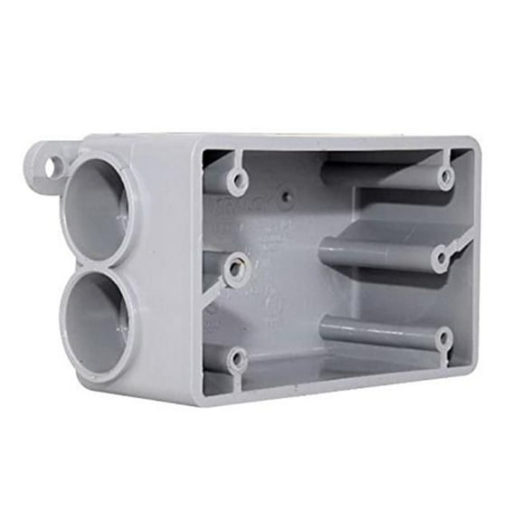 Kraloy Fittings FSS05 233408 PVC F-Series Single Gang Deep Box PVC - 0.5 in.