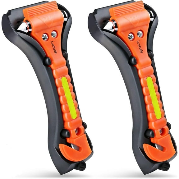 Window Breaker Seatbelt Cutter, Car Window Breaker, Glass Breaker, Auto Car Escape Tool, 2-in-1 Emergency Glass Hammer, Window Punch Seatbelt Cutter, Life Rescue Tools Kit, 2 Packs