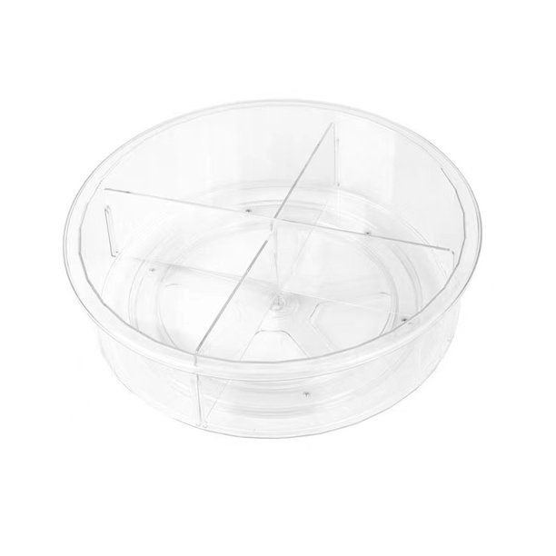 Estante giratorio para especias, bandeja giratoria de plástico, bandeja giratoria para especias, estante transparente para especias para despensa, nevera, aceite de cocina, ingredientes