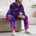 thumbnail image 7 of Uemuo Neon Toy Cat Reflections Pattern 2-Piece Loungewear Set - Men’s Soft Sleepwear, Cozy Winter PJs, Comfy Sleep Set-Large, 7 of 7