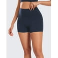 thumbnail image 3 of YEEKISUS Women High Waisted Biker Shorts Scrunch Butt Booty Lifting Shorts for Workout Gym Yoga Athletic Running Cycling Navy Blue XL, 3 of 7
