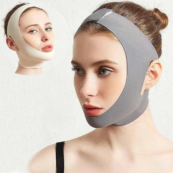 Bandage Amincissant pour le Visage Relaxant Lifting Sangle de Levage Sculptant Réduit le Double Menton Gris TG