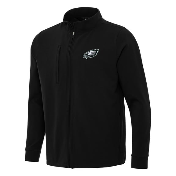 Men's Antigua  Black Philadelphia Eagles Regard Full-Zip Jacket