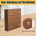 thumbnail image 5 of Walnut Sticky Note Holder, Self-Stick Note Pad Holder for Desk, Wood and Gold Metal Wire Notepad Dispenser, 5 of 8