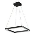 thumbnail image 3 of JONATHAN Y Nero 15.75" Square Contemporary Modern Metal Integrated LED Pendant Light, Black, 3 of 8