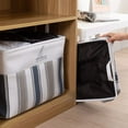 thumbnail image 3 of 17.3Inches Thickened Large Storage 17.3x13x12 Inches MultiFunctional Storage Bin for ToysBooksTowels etc. (Sailboat 2pcs), 3 of 5