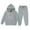 Grey, variant on Girl's Outfit Set Letter Print Loose Hooded Sweatshirt and Pants Children Stylish Casual Fall Outfits