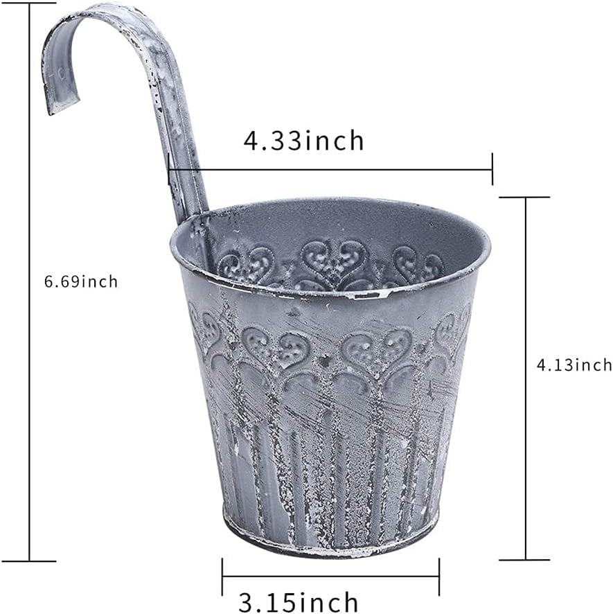 Hanging Flower Pots Hanging Pot Plant Pot Planter with Hooks Flower Pot Vase Balcony Garden Balcony Home Decoration (1PCS)