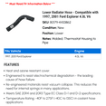 thumbnail image 2 of Lower Radiator Hose - Compatible with 1997, 2001 Ford Explorer 4.0L V6, 2 of 2