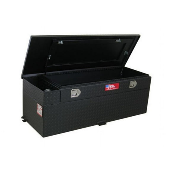 RDS Tanks Auxiliary Fuel Tank 72743PC DOT Approved; Diesel; 60 Gallon Capacity; Rectangle; Powder Coated Diamond Tread; Black; Aluminum