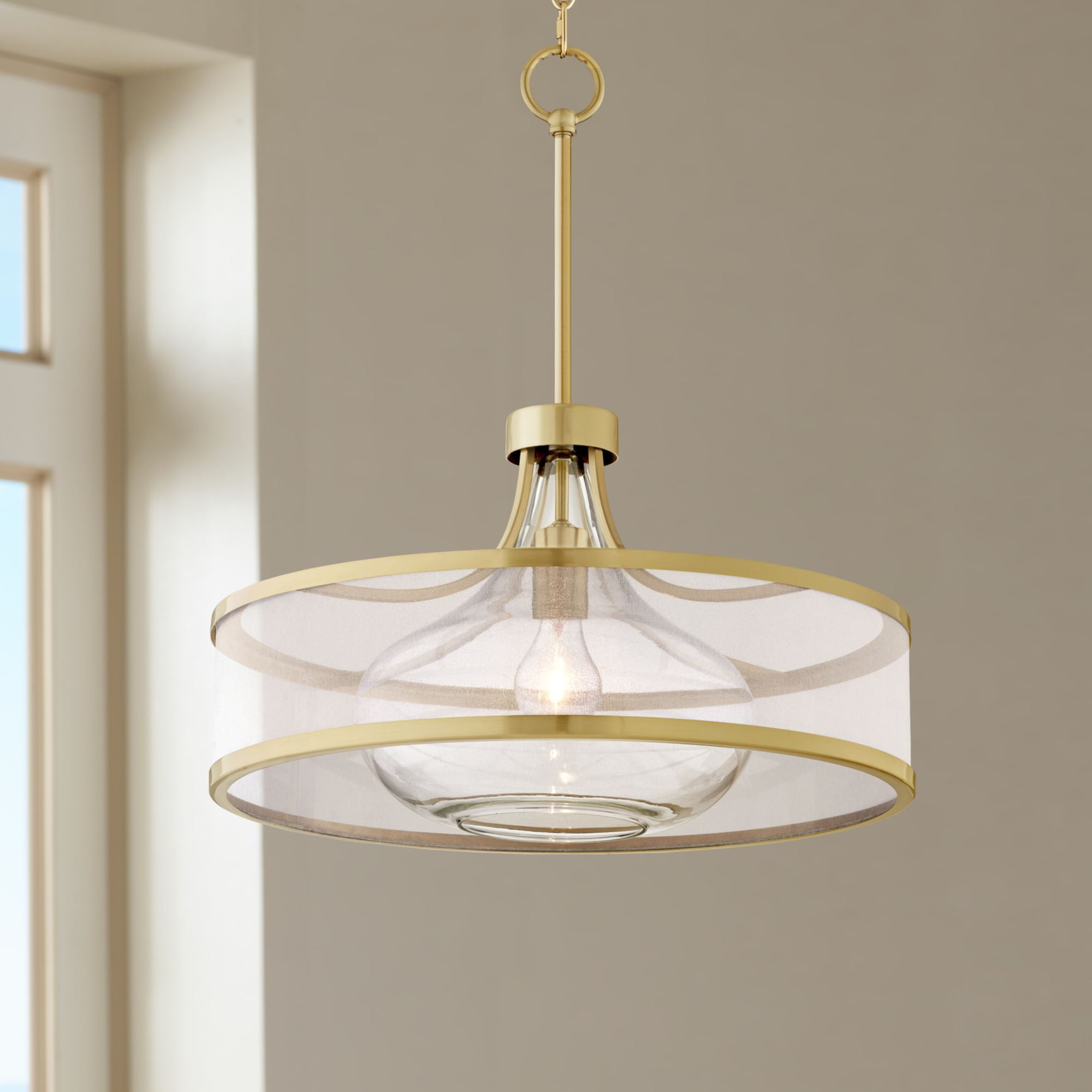 Possini Euro Design Layne 19 Wide Warm Antique Brass Possini Euro Design Layne 19 Wide Warm Antique Brass Pendant Light Com