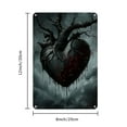 thumbnail image 2 of Gothic Victorian Anatomical Heart Metal Tin Sign - Black & Golden Wall Art for Home, Cafe, Bar, Garage Decor - Ready to Hang, 8x12 Inch Iron Gothic Dark Academia Inspired Artwork, Gothic Home Decor, 2 of 8