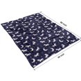thumbnail image 4 of Dark Blue Cartoon Unicorn Moon Star Pattern Blanket,Comfortable Soft Lamb Wool Throw Blanket,All Season,Warm Lightweight Blankets for Sofa Bed Couch Living Room Chair,60"x80", 4 of 4
