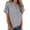 Gray, variant on Womens Plus Size White Eyelet Blouse, Short Sleeve Lace Top with V-Neck, Relaxed Fit Casual & Breathable T-Shirt for Women,Size 3XL