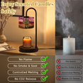 thumbnail image 6 of Candle Warmer Lamp with Timer, Western Desert Stained Glass Artwork Towering Cactus Non-slip Wireless Remote Control Wax Melts Warmer with 4 Bulbs for Home Office Dorm, Birthday Gifts for Women, 6 of 7