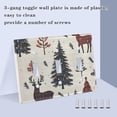 thumbnail image 3 of Yayeee Toggle Light Switch Wall Plate 2-Gang 4.56"x4.48" Decorative Outlet Cover, Beige Christmas Forest, 3 of 7