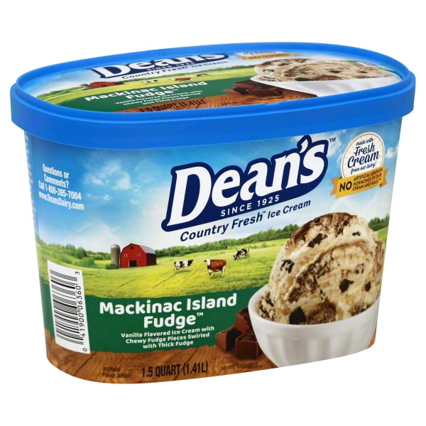 Dean's Mackinac Island Fudge Ice Cream, 1.5 qt