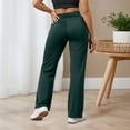 thumbnail image 4 of Bibifish Womens Pants Oversized High Waist Elastic Waist Trousers Wide Leg Casual Sports Wear Long Leg Solid Color Stretch Sweatpants, 4 of 5