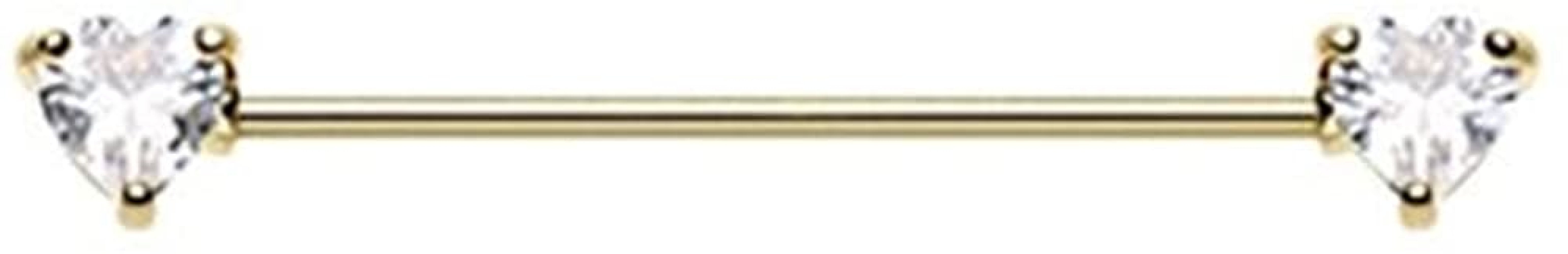 Covet Jewelry Gold Plated Basic Steel Barbell