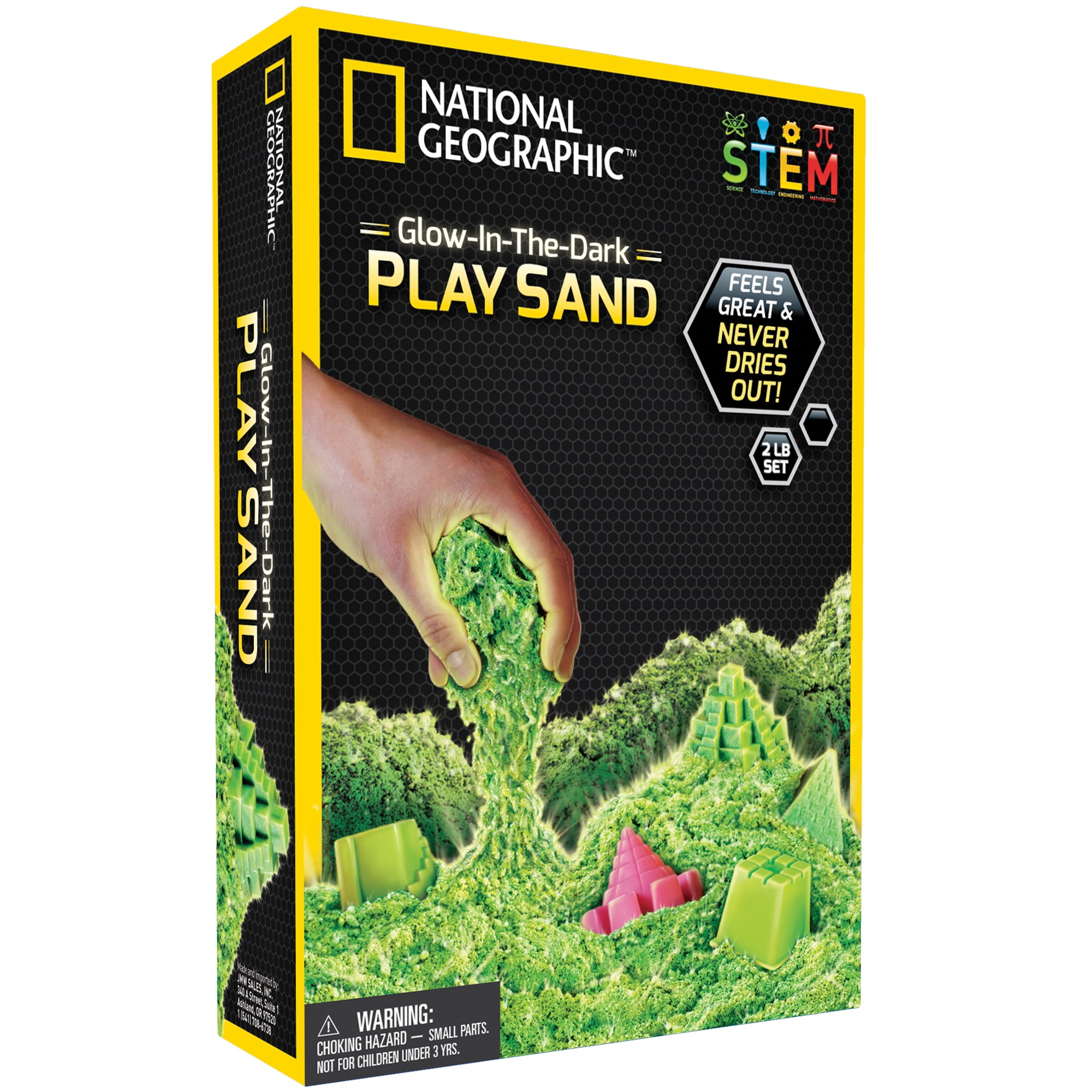 NATIONAL GEOGRAPHIC Play Sand - A Kinetic Sensory Activity Purple 6 LBS of Sand with Castle Molds 