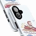 thumbnail image 2 of Cute Sledding Curious Monkey Phone Case with 67 Number, Shockproof Protective Cover for iPhone 17 16 15 14 13 12 11 Plus Pro Max Mini, 2 of 6