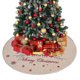 thumbnail image 3 of Nueva falda de árbol de Navidad con copos de nieve de lino decorativo de 98 cm, yute crudo, 3 of 5