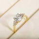 thumbnail image 2 of 2CT 925 Sterling Silver Engagement Rings for Women Round Cut 3-Stone Promise Rings for Her Cubic Zirconia CZ Wedding Bands Size 3-11, 2 of 4