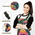 thumbnail image 2 of Mushroom and Leaves 5 Pcs Kitchen Set Heat Resistant Oven Mitts and Non-Slip Pot Holders with Adjustable Cooking Apron, 2 of 6