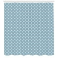 thumbnail image 2 of Ambesonne Muted Colors Shower Curtain, Simple Striped Stars, 69"Wx84"L, Sky Blue Cadet Blue, 2 of 2