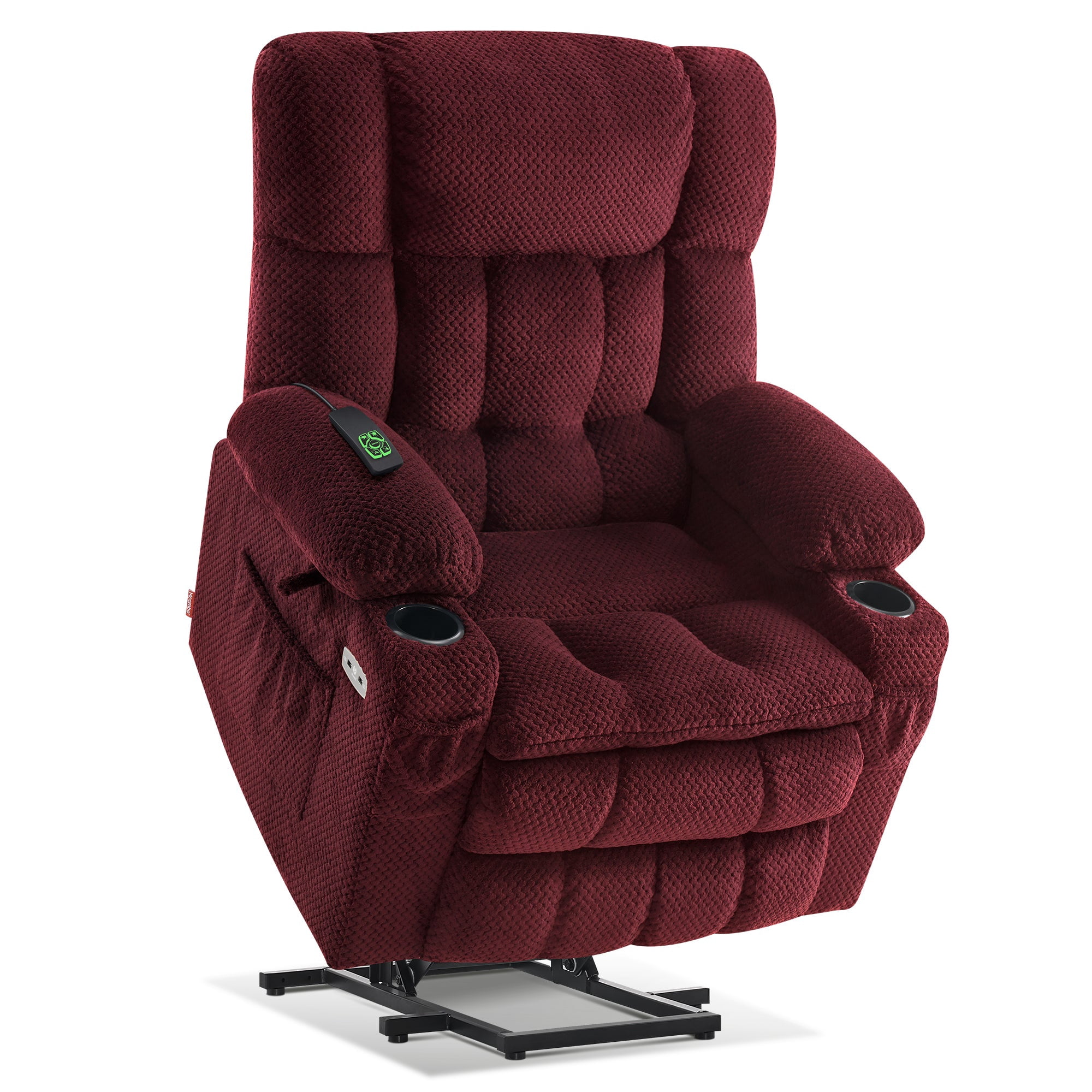 MCombo 22.4" Seat Width Lay Flat Dual Motor Power Recliner Lift Chair with Vibration and Heat, Infinite Position