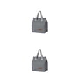 thumbnail image 1 of Wosthever Bolsa de almuerzo portátil Tela Oxford Papel de aluminio Aislamiento Bolsas enfriadoras de alimentos Bolsa de picnic con asa para Gris 2piezas, 1 of 6