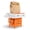 Orange, variant on Made Easy Kit Food Delivery Outdoor Functional Décor Metal and Wood Box for Designated Food Order Reception Location