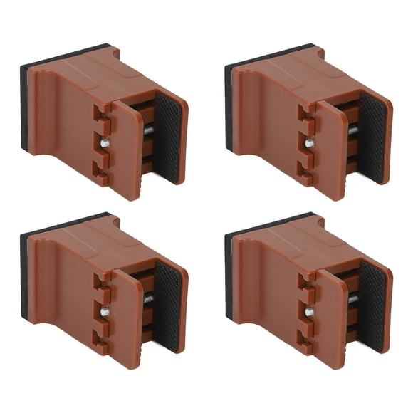 Furniture Risers 4pcs Rubber Risers for Table Sofa Bed, Bed Risers Added Height for Extra Storage Space and Flexibility Furniture Leg Risers with Adjustable Screw Clamp